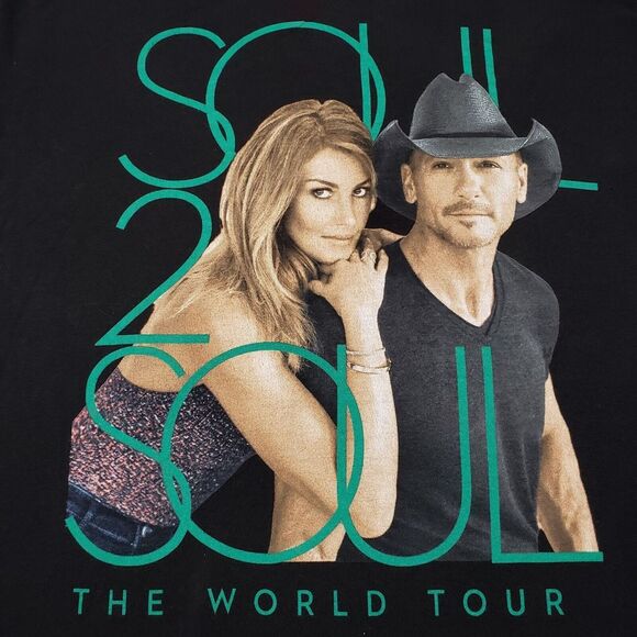 Other - Tim McGraw Faith Hill World Tour Shirt Adult Medium Black Soul‎ 2 Soul